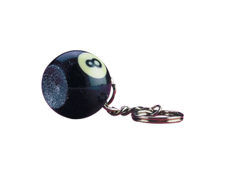 8-Ball Key Chain w/Scuff-25                                  Pool Cue