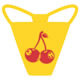 "Sweet Shot" Yellow Thong from Run Out
