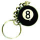 1" 8 Ball Key Chain