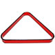 Acrylic Designer Pool Ball Triangle, Red