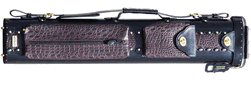 Sterling Black and Brown Pro Pool Cue Case for 2 Butts, 4 Shafts