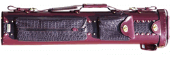 Sterling Burgundy Pro Pool Cue Case fo r 3 Butts, 5 Shafts