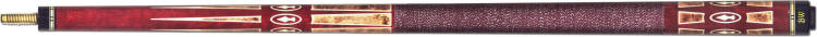 BW X-7 Pool Cue - Purple Heart w/ Birdseye & Micarta Inlays - Irish Linen Wrap - Inlaid Rings - Wood to Wood Joint - Hard Rock Maple w/ Layered Tip
