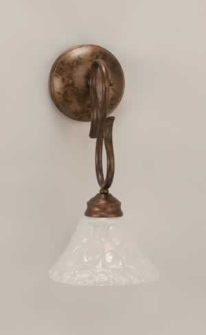 Swan Wall Sconce Shown In Bronze Finish With 7"" Italian Bubble Glass