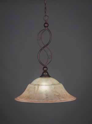 Jazz Pendant Shown In Bronze Finish With 20" Italian Marble Glass