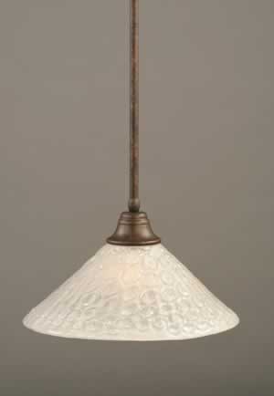 Stem Pendant With Hang Straight Swivel Shown In Bronze Finish With 16" Italian Bubble Glass