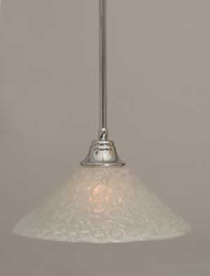 Stem Pendant With Hang Straight Swivel Shown In Chrome Finish With 16" Italian Bubble Glass "
