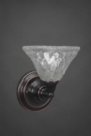 Wall Sconce Shown In Black Copper Finish With 7" Italian Bubble Glass