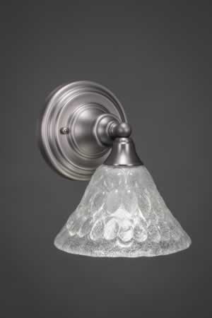 Wall Sconce Shown In Brushed Nickel Finish With 7" Italian Bubble Glass