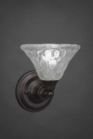 Wall Sconce Shown In Bronze Finish With 7" Italian Bubble Glass