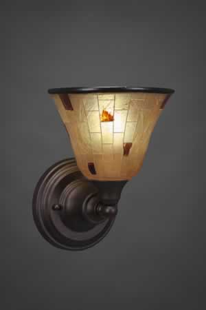 Wall Sconce Shown In Bronze Finish With 7" Penshell Resin Shade