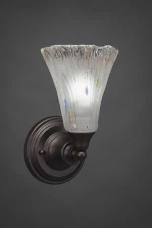 Wall Sconce Shown In Bronze Finish With 5.5" Frosted Crystal Glass