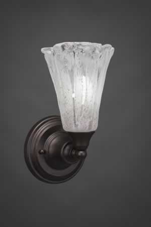Wall Sconce Shown In Bronze Finish With 5.5" Italian Ice Glass