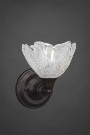 Wall Sconce Shown In Bronze Finish With 7" Italian Ice Glass