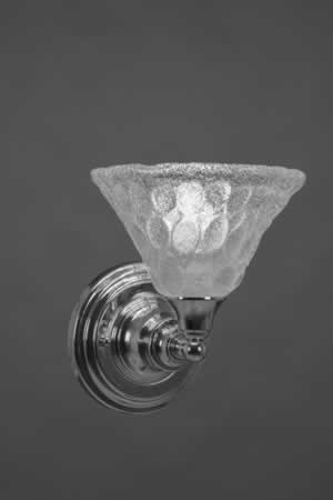 Wall Sconce Shown In Chrome Finish With 7" Italian Bubble Glass