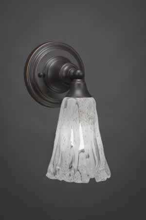 Wall Sconce Shown In Dark Granite Finish With 5.5" Italian Ice Glass