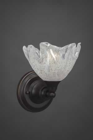 Wall Sconce Shown In Dark Granite Finish With 7" Italian Ice Glass