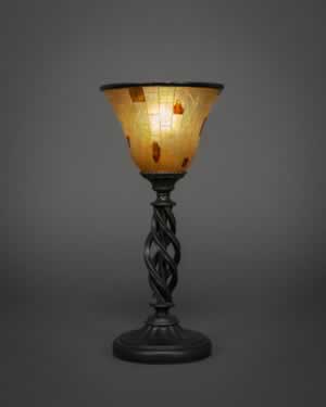 Eleganté Table Lamp Shown In Dark Granite Finish With 7" Penshell Resin