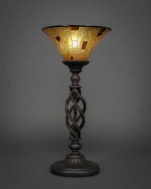 Eleganté Table Lamp Shown In Dark Granite Finish With 10" Penshell Resin Shade