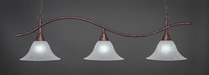 Swoop 3 Light Billiard Light Shown In Bronze Finish With 14" White Marble Glass