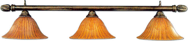 Pool Table Light - Tiger Glass Shades