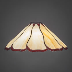 16" Honey & Burgundy Flair Tiffany Glass