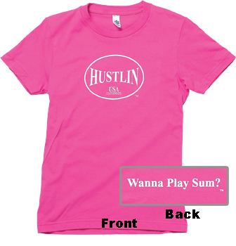 Hustlin USA Womens T-Shirt - Wanna                           Pool Cue