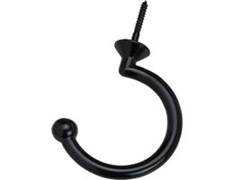 Black Facemount Hook                                         