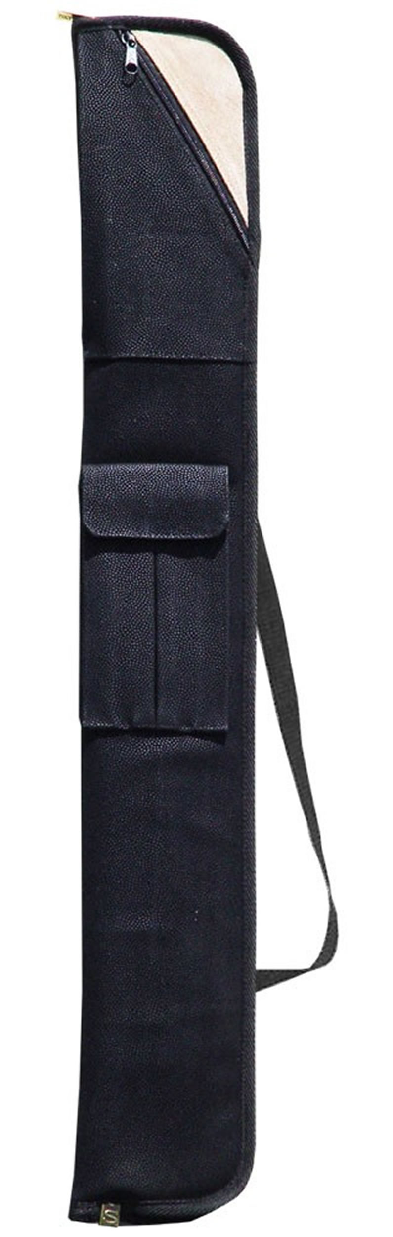 Sterling Black Angora Pool Cue Case for 2 Cues Pool Cue