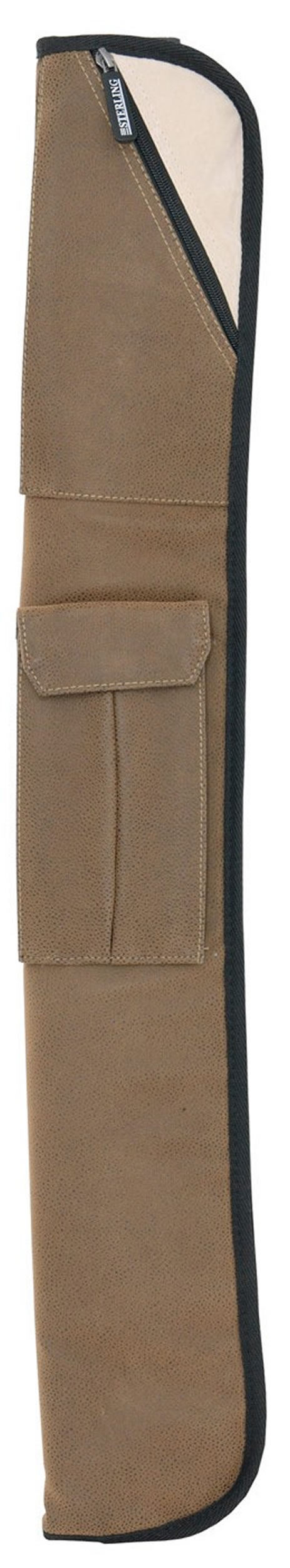Sterling Brown Angora Pool Cue Case for 2 Cues Pool Cue