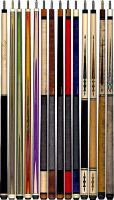 Jacoby Custom Pool Cues with Hard Rock Maple Shafts