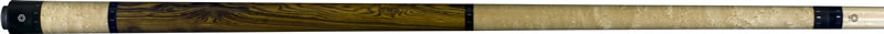 OB-128 Bocote and Birdseye, No Wrap Pool Cues