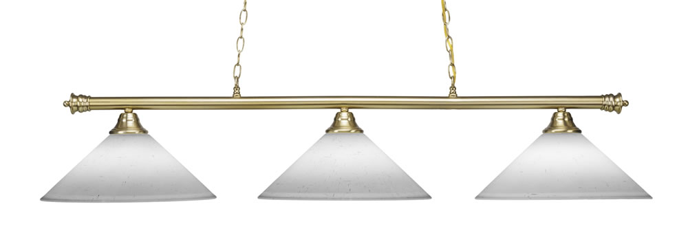 Oxford 3 Light Bar Shown In New Age Brass Finish With 16" White Muslin Glass