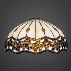 16" Roman Jewel Tiffany Glass