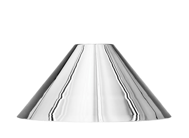 14" Chrome Cone Metal Shade