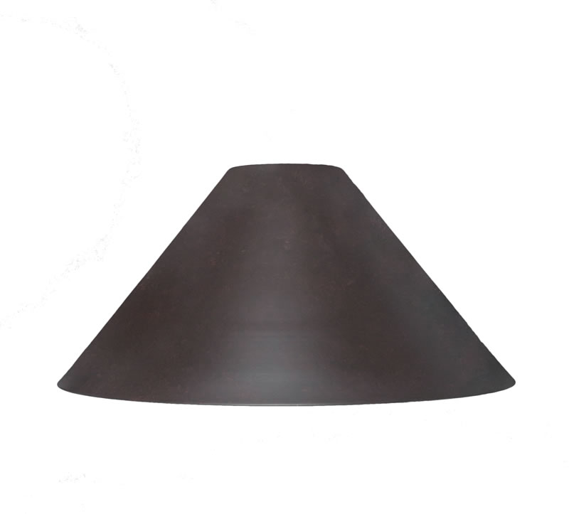 14" Dark Granite Cone Metal Shade