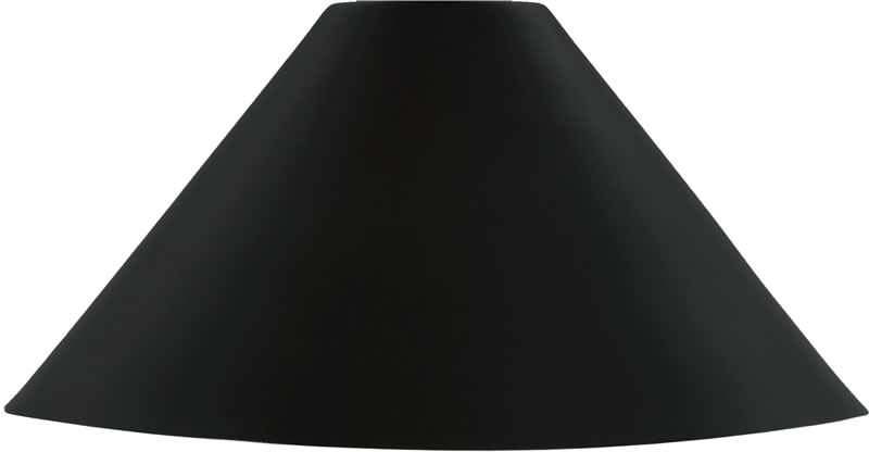 14" Matte Black Cone Metal Shade