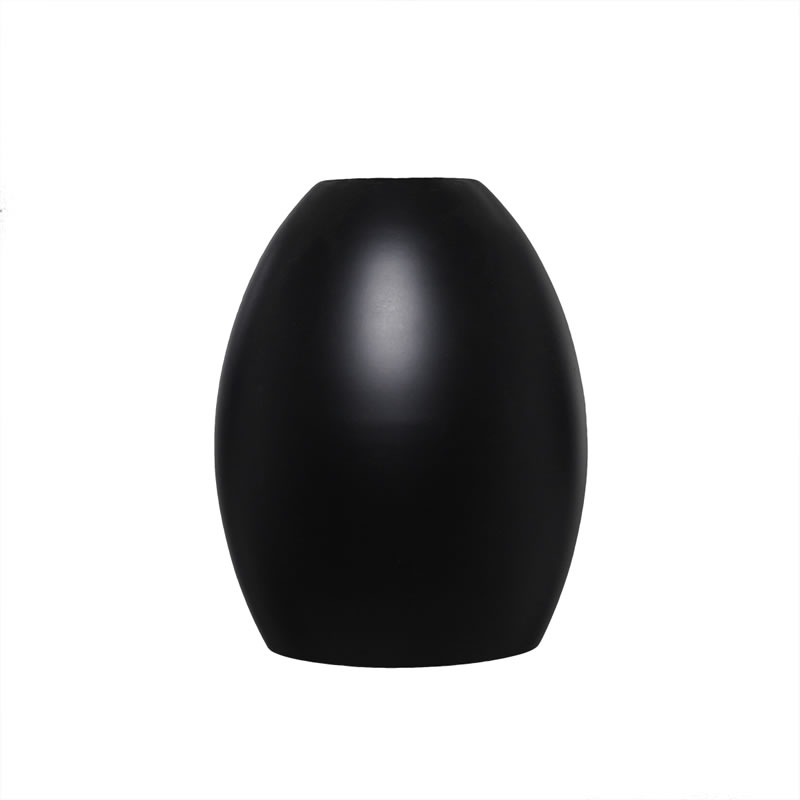 5" Matte Black Oval Metal Shade