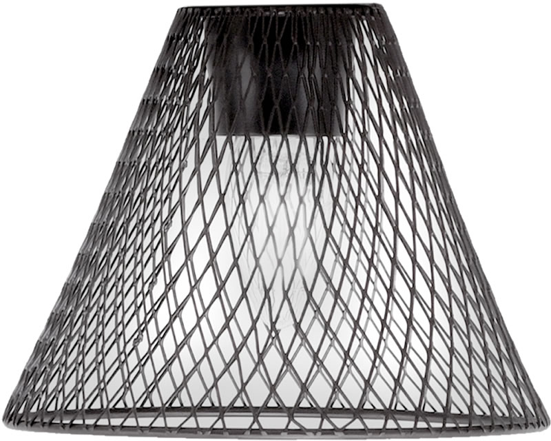 7" Dark Granite Cone Mesh Metal Shade