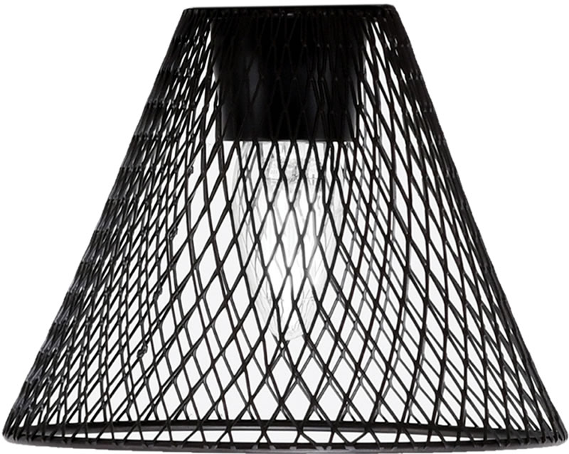 7" Matte Black Cone Mesh Metal Shade