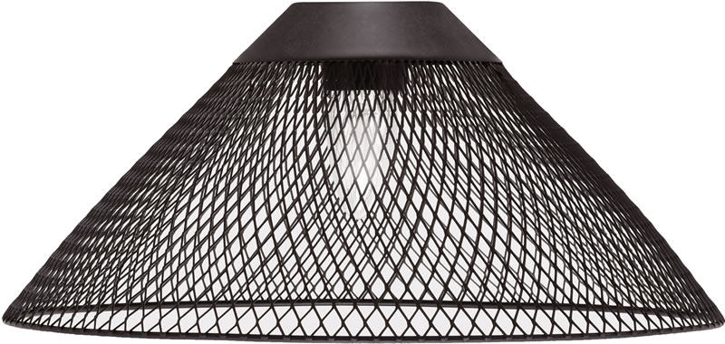 14" Dark Granite Cone Mesh Metal Shade