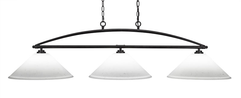 Marquise 3 Light Bar In Dark Granite Finish With 16” White Muslin Glass